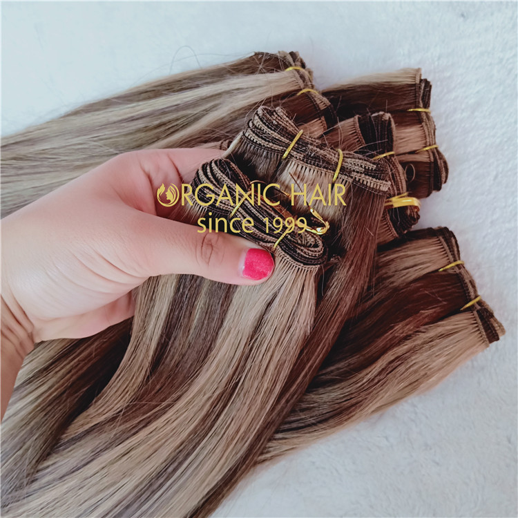 Piano color full cuticle hand tied weft  C47